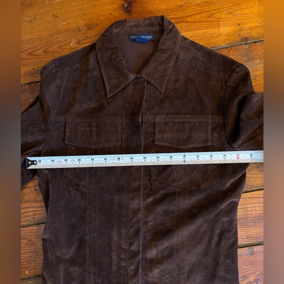Vintage Anthropologie Brown Button Down Shirt Jacket - Picture 7 of 7